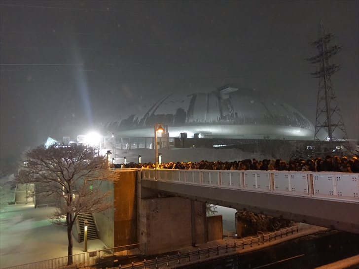 札幌ドーム コンサート後 雪